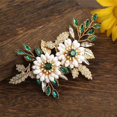 Flower Side Hair Clips Pearl Bridal Headpiece Wedding